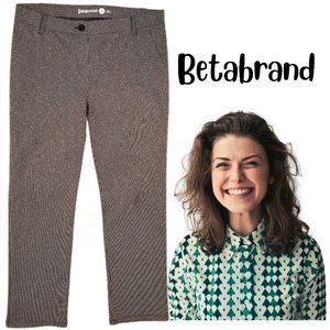 BETABRAND Black White Red & Yellow Yoga Dress Pants Women's L Petite